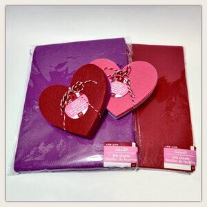 Valentine's Felt Hearts 30pcs & Sheets 30pcs by Creatology Red Purple Pink White